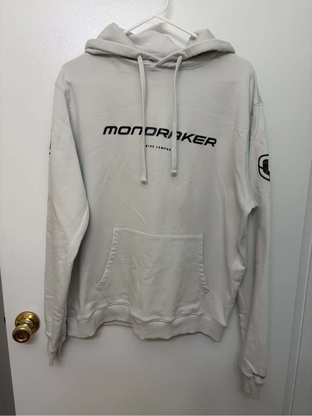Mondraker dh race team light grey hoodie with Black Logo